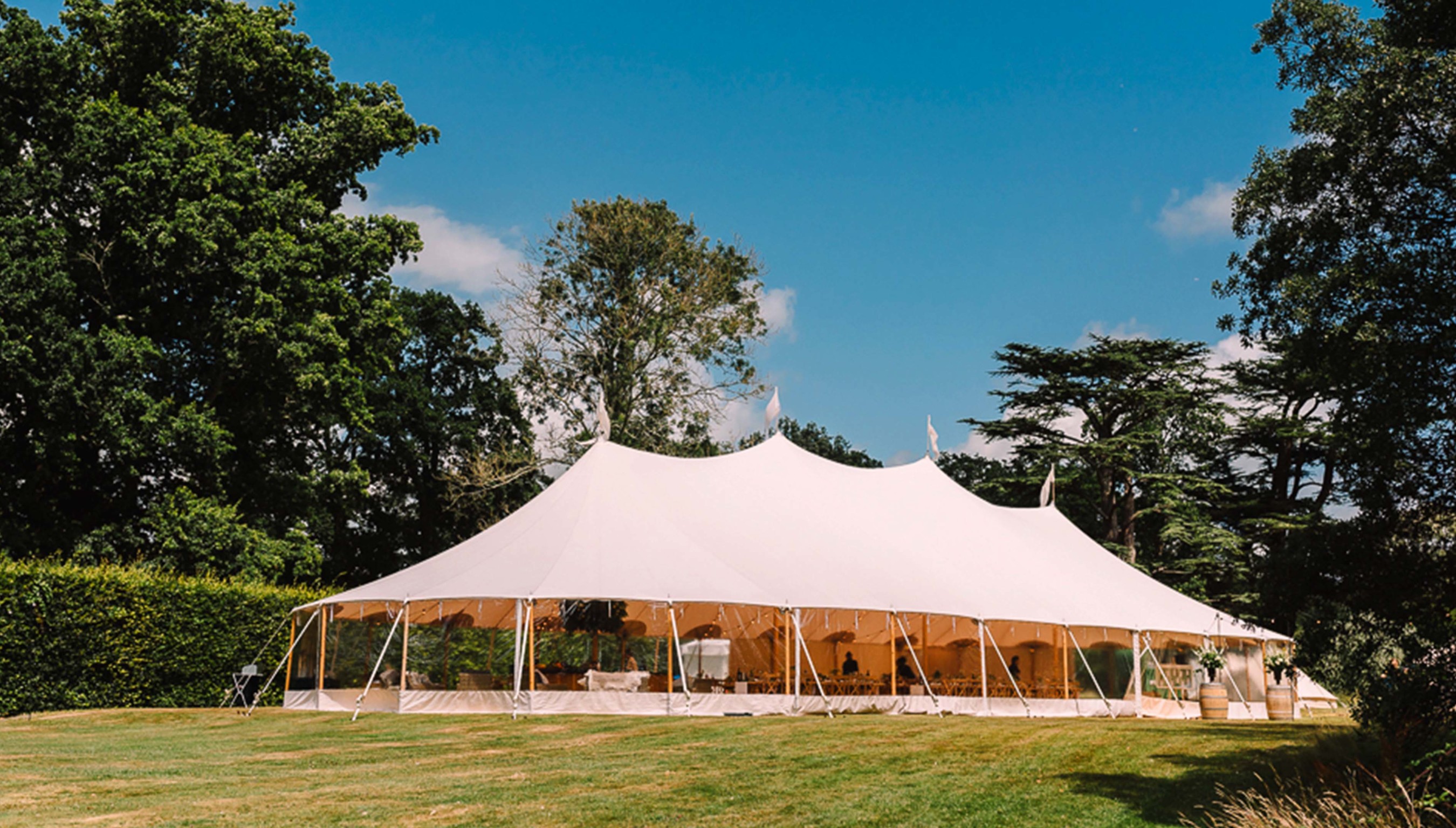 Bignor Park Weddings Crocket Lawn marquee
