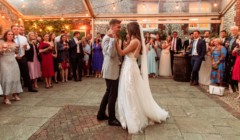 Bignor Park Weddings Stables Quadrangle first dance