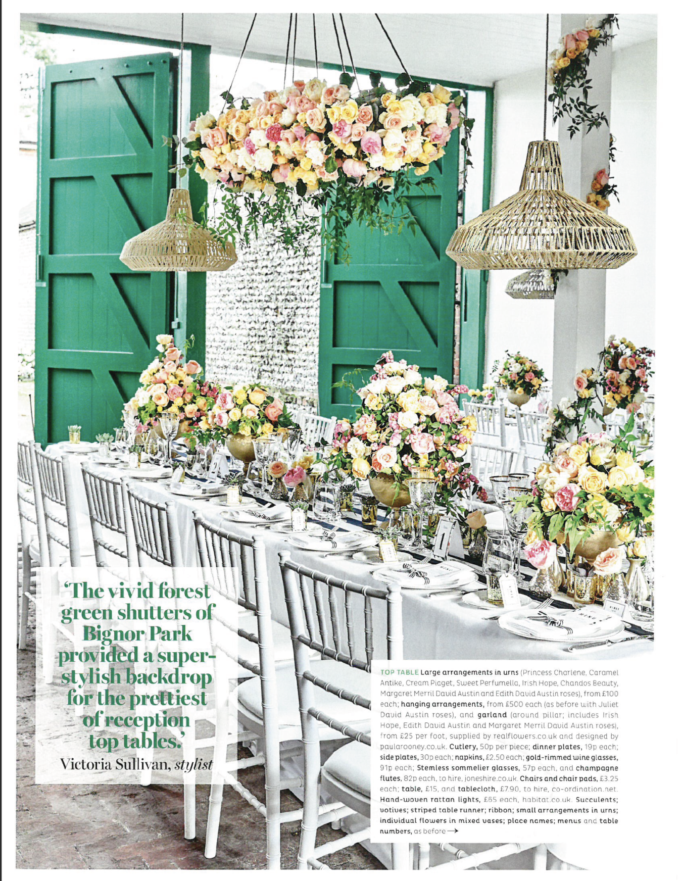 Brides Magazine feature of Bignor park